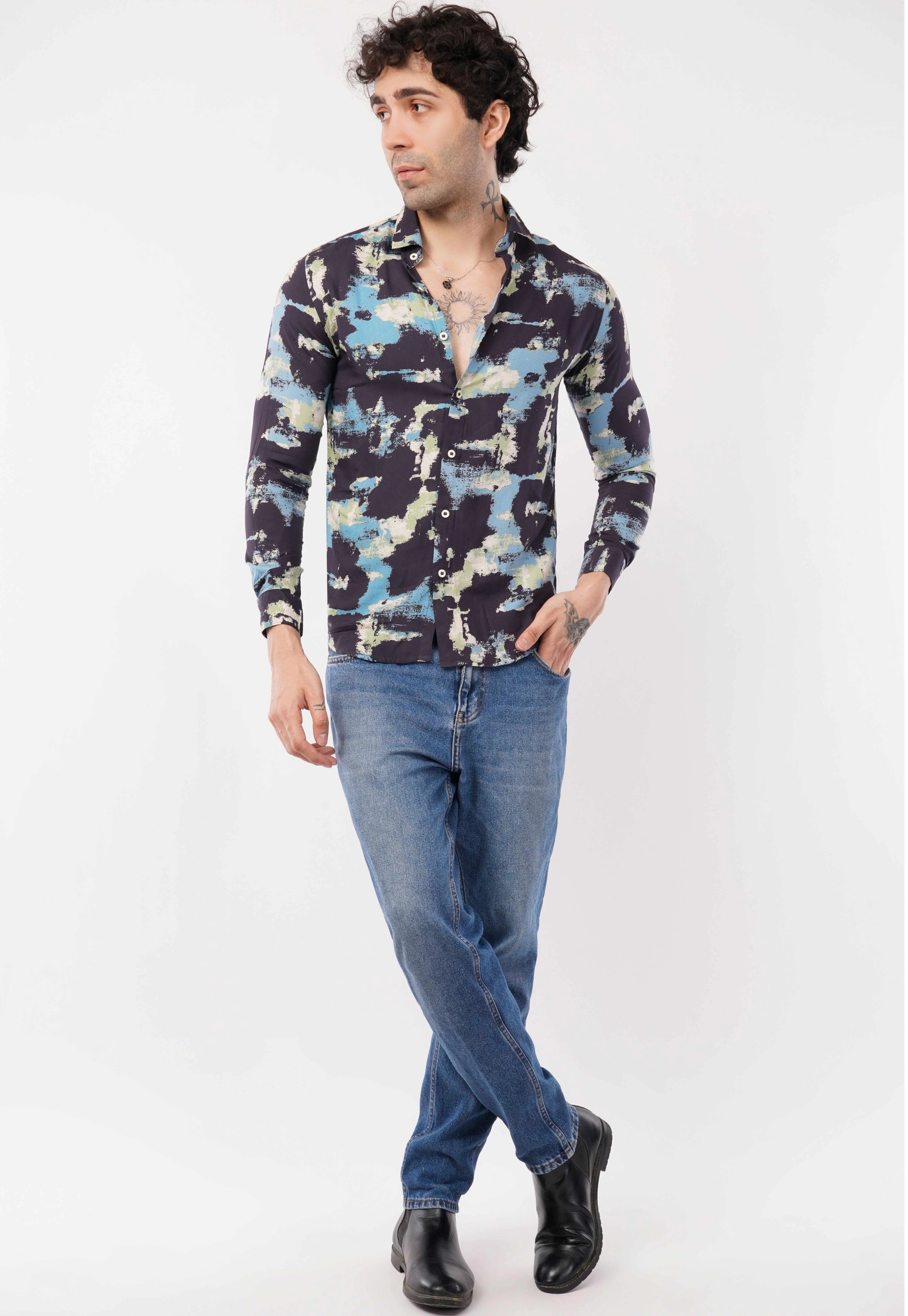Midnight Splash Full Sleeve Shirt